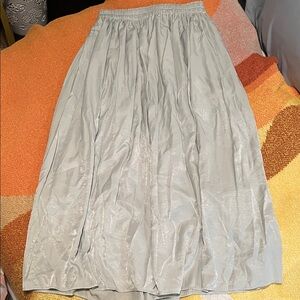 Uniqlo Light Gray Maxi Skirt with Elastic Waist